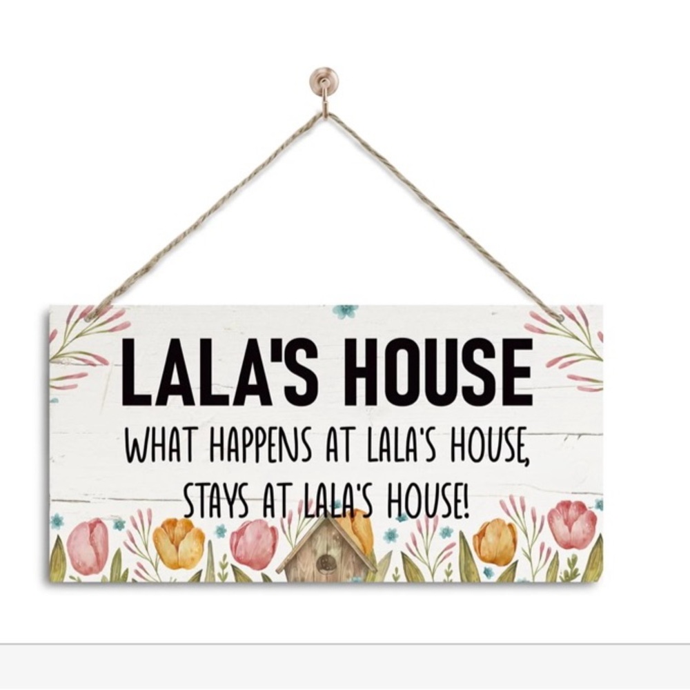 Floral Wall Sign - White and Multicolor